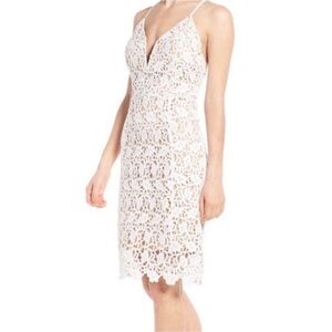 NWT J.O.A. Revolve Lace Plunging Eyelet V Neck Dress